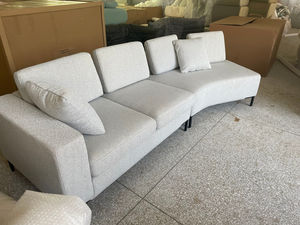 Disen เฟอร์นิเจอร์บ้านห้องนั่งเล่นอพาร์ทเมนต์ทันสมัยทันสมัยนอร์ดิกโซฟาในร่มทรง I Shape Nordic โซฟา2ที่นั่ง - Product Image 4