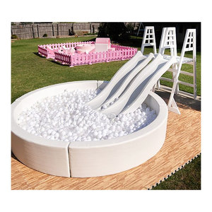 Équipement de location pour fête d'enfant Grande fosse à balles commerciale ronde avec toboggan - Product Image 2