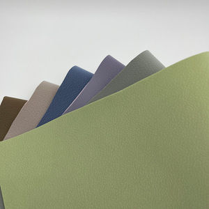 PU Synthetic Leather Fabric <b>Brushed</b> <b>Sueded</b> Microfiber Backing For Shoes Interior Upholstery Material Solid Colors - Product Image 1