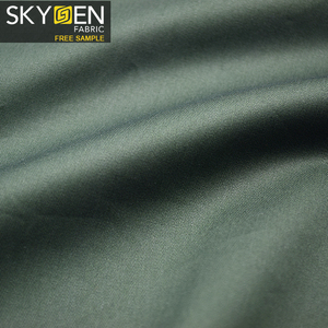 Skygen stock lot en gros tissé tissu chemise 60 s couleur unie 100% bio coton sergé tissu micro - Product Image 6