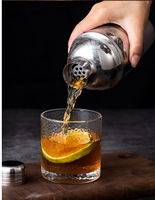Ensemble cadeau shaker avec logo personnalisé, mélangeur Boston Martini en acier inoxydable, cadeaux de Noël pour hommes et femmes
