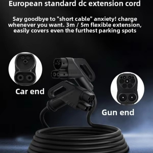 Câble d'extension CCS2 vers CCS2 5m, câble de charge rapide DC haute performance pour Hyundai <span class=keywords><strong>Ioniq</strong></span> <span class=keywords><strong>5</strong></span> Kia EV6 - Product Image 1