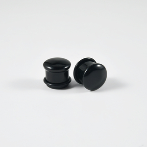 Kính đen tai cắm đơn <span class=keywords><strong>Flare</strong></span> đường hầm Đồng hồ đo kéo dài Expander tai đồng hồ đo cáng cơ thể <span class=keywords><strong>piercing</strong></span> đồ trang sức cho phụ nữ người đàn ông - Product Image 4