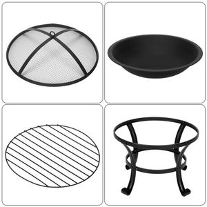 Petit foyer extérieur pour brûler du bois, idéal pour la cour, le balcon, le camping et les pique-niques - Product Image 3