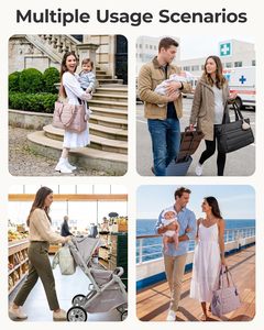 Borsa per Pannolini Personalizzata in Nylon PU, Borsa Ospedaliera per il Parto, Borsa da Viaggio per Maternità, Porta Ciuccio Lavabile in Lavatrice - Product Image 2