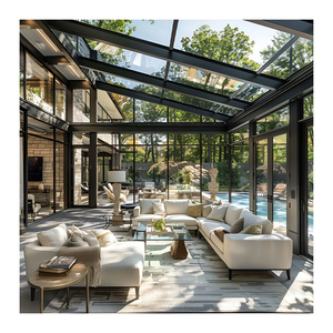 الألومنيوم الحديث في الهواء الطلق إضافة مزدوجة الزجاج أشعة الشمس كوخ حديقة الشتاء غرفة قائمة بذاتها أربعة مواسم تمديد الشمس - Product Image 2