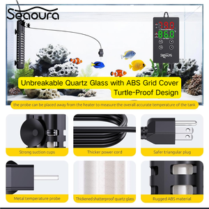 Seaoura SR-317 800W水中ヒーター 大型水槽用ヒーター 100～180ガロンのリーフタンク用 - Product Image 1