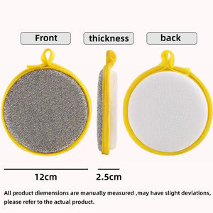 Spugna per lavare i piatti a doppio lato di alta qualità da cucina con setola morbida spugna lavabile riutilizzabile per uso domestico - Product Image 6