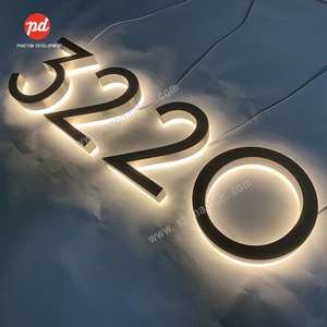 Insegna Professionale con Numero Civico Illuminato a <span class=keywords><strong>LED</strong></span> in Acciaio Inossidabile, Impermeabile, Retroilluminata a <span class=keywords><strong>LED</strong></span> per <span class=keywords><strong>Aziende</strong></span> Pubblicitarie - Product Image 1