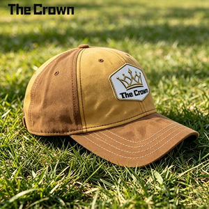 Casquette de baseball structurée à 6 panneaux en daim avec logo personnalisé, bicolore, avec patch tissé, vente en gros, fabricant - Product Image 4