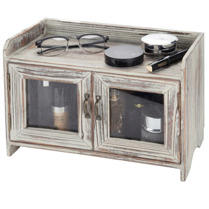 Étagères de rangement en bois rustiques à double niveau, type sur pied, taille personnalisée, qualité garantie, marque Vino, multifonctionnelles - Product Image 1