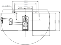 Bras robotisé industriel BRTMD193001A, portée 2350 mm, capacité de charge 30 kg, 6 axes, manutention automatique, AeroArm, moteur PLC, indice de protection IP54, précision 0,1 mm