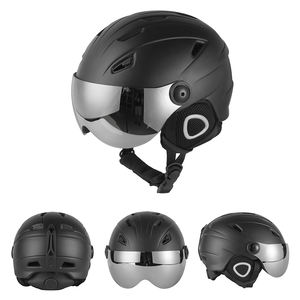 <span class=keywords><strong>Casque</strong></span> de <span class=keywords><strong>Snowboard</strong></span> couleur noire de haute qualité, 1 pièce, avec motifs OEM et visière pour le sport en intérieur - Product Image 6
