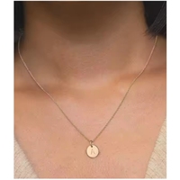 Joolim Offre Spéciale 18K PVD plaqué or étanche sans ternissure initiale mignon délicat 26 lettre collier en acier inoxydable bijoux