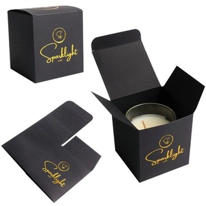 Customized Gold Foil Logo Black Kraft <b>Paper</b> Packaging <b>Paper</b> <b>Box</b> Wholesale Recyclable Cosmetics Gift <b>Box</b> - Product Image 1