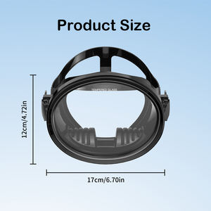 <span class=keywords><strong>หน้ากาก</strong></span>ดำน้ำทรงวงรีคลาสสิก พร้อมท่อหายใจ สำหรับดำน้ำยิงปลา มุมมองกว้าง กระจกนิรภัย HD เลนส์เดี่ยว ซิลิโคน แว่นตาสำหรับนักดำน้ำ ว่ายน้ำ ดำน้ำแบบฟรีไดฟ์วิ่ง - Product Image 4