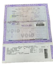 高品质水印微文UV隐形证书车辆所有权证书汽车所有权证书2026-A5 - Product Image 1