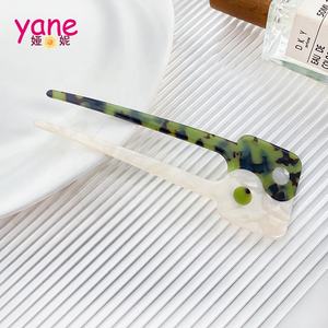 Gaya Cina Yin Yang Asetat Rambut Garpu Cocok Rambut Bun Dekorasi Pin Rambut untuk Wanita - Product Image 4