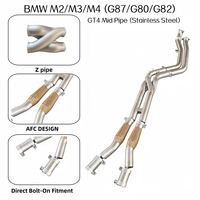 Échappement en acier inoxydable avec tuyau en Z et conception acoustique AFC pour BMW Mid Pipe G80 M3 M4 G82 S58, amélioration acoustique des tuyaux d'échappement du moteur