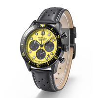Montre à quartz de luxe personnalisée populaire avec bracelet en cuir de haute qualité, acier inoxydable 316L, étanche, montres de sport de plongée pour hommes