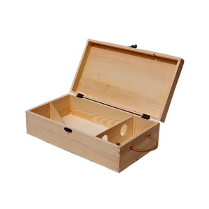 Thanh Lịch Rượu Vang Bằng Gỗ Hộp Với Sợi Đay Xử Lý Trường Hợp Lưu Trữ Sang Trọng Cho Chai Rượu Vang Linh Hồn Phụ Kiện Và Quà Tặng Bao Bì - Product Image 1