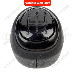 Poignée de levier de vitesse de voiture Wolf Lake, 5 vitesses, en cuir noir, ergonomique, pour Saab 9-3 2003-2012 - Product Image 1