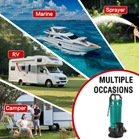 Pompe submersible de jardin PMQ1100 1100W 1.5HP avec boîtier résistant à la corrosion pour bassin, drainage de sous-sol et eaux usées, usage intensif