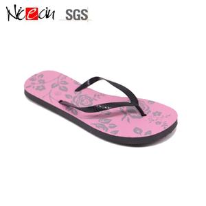 Sandalias de Playa con Estampado Floral Rosa para Mujer, Chanclas de Verano Antideslizantes con Logotipo Personalizado, Venta al Por Mayor de Fábrica - Product Image 2