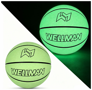 Ballon de <span class=keywords><strong>basket</strong></span> lumineux, ballon de <span class=keywords><strong>basket</strong></span> en cuir luminescent, cadeau pour les jeunes, les hommes, les femmes, jeu nocturne en intérieur et en extérieur - Product Image 1
