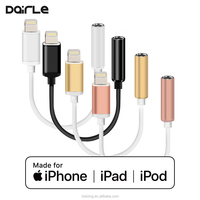 Accessoires mobiles Câble adaptateur de données pour convertisseur de prise audio 8 broches à 3.5mm pour appareils iPhone