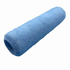 9inch phenolic core refill for cage frame polyester fabric smooth and semi smooth surfaces blue polyester paint roller cover