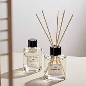 Bán buôn Fancy rõ ràng 100ml 150ml 200ml xi lanh phòng khách sạn khuyếch tán thủy tinh hương liệu rỗng chai với mùi hương thanh sậy - Product Image 6