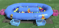 Piscine gonflable de pêche aux canards pour enfants, jeu de fête et de carnaval, avec pompe à eau