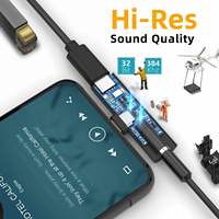 Adaptador OTG USB-C 2 en 1, Convertidor de Audio y Carga TRRS Hembra de 3.5mm, Aleación de Aluminio, Nuevo, para Teléfonos Móviles y Tabletas