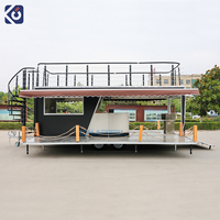 Restaurant mobile à 2 étages, camion de restauration commercial, remorque de traiteur, cuisine mobile, grande remorque alimentaire entièrement équipée, neuve