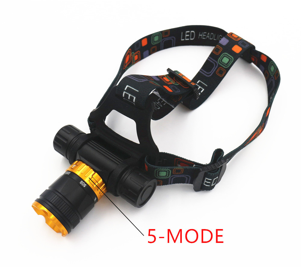 Lampe Frontale Rechargeable 1200 Lumens L2 Étanchéité 30m - Idéale Plongée, Camping, Randonnée, Chasse Et Pêche