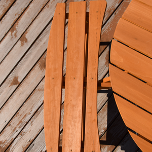 Durable Wooden round Outdoor Dining <b>Table</b> with Built-In Benches – Perfect for Family Gatherings <b>Garden</b> Parties - Product Image 2