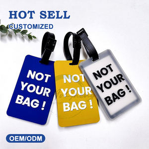 Nouvelle mode, étiquette à bagages en PVC souple personnalisée, style tendance, gaufrée, pour les sports d'hiver, marqueur pour sacs de ski - Product Image 2