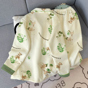 Pyjama d'automne-hiver pour femmes, doux et respirant, manches longues, épais et chaud, vêtements d'intérieur pour femmes d'âge moyen - Product Image 4