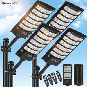 200W <span class=keywords><strong>Auto</strong></span> Dusk-To-Dawn Solar LED Street Lamp 10000LM Poteau en acier galvanisé pour autoroutes et communautés - Product Image 1