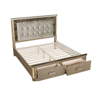 Vente en gros de lits king-size en bois de luxe, ensembles de meubles de chambre classiques