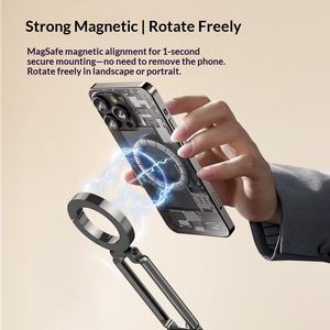 Support de téléphone portable léger en alliage de zinc et ABS 180 °   Trépied magnétique rotatif pour la randonnée, l'escalade, les selfies quotidiens et l'enregistrement vidéo - Product Image 6
