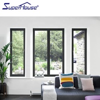 Superhouse FPA / NOA certificado Impact Rated Aluminio vidrio Imagen Shopfront / Storefront Windows con vista grande
