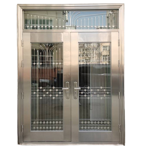 Porte d'entrée de sécurité moderne en acier inoxydable, anti-effraction, étanche, longue durée de vie, design populaire pour maison et appartement - Product Image 1