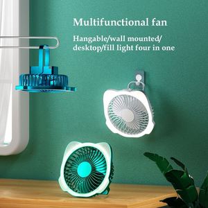 Ventilateur portable électrique rechargeable 2024 à 5 vitesses avec lumière nocturne et fonction de refroidissement - Product Image 2