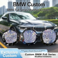 Emblème BMW adapté aux séries 2, 3, 5, X1, X3, X5, X6, modifié, noir et or, entièrement en fibre de carbone, pour l'avant et l'arrière