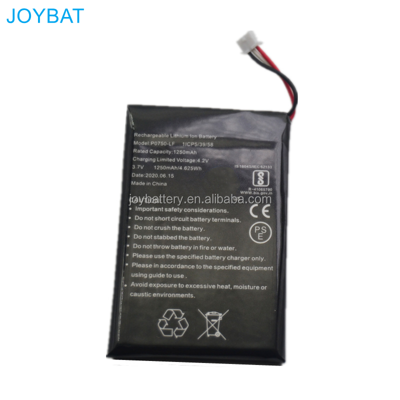 Batterie remplace Ingenico 296203895AB, P0750-LF lecteur de carte - 1200mAh 3,7V Li-polymère | 889001254