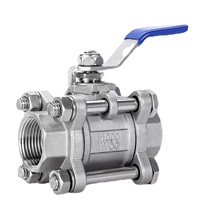 Válvula de Bola de 3 Vías de Acero Inoxidable de Pasaje Completo, Manual, OEM, para Aceite, Alta Temperatura, Fabricante de Piezas 89