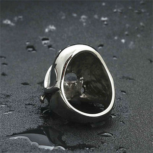 Anillo de Esqueleto Plateado para Hombre, Estilo Punk, Acero Inoxidable, Joyería Retro de Moda, Regalo 26054 - Product Image 3
