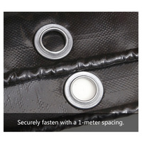 Bâche robuste enduite de revêtement anti-couteau, imperméable et résistante aux UV, toile de protection durable pour marchandises d'entrepôt et grandes machines
